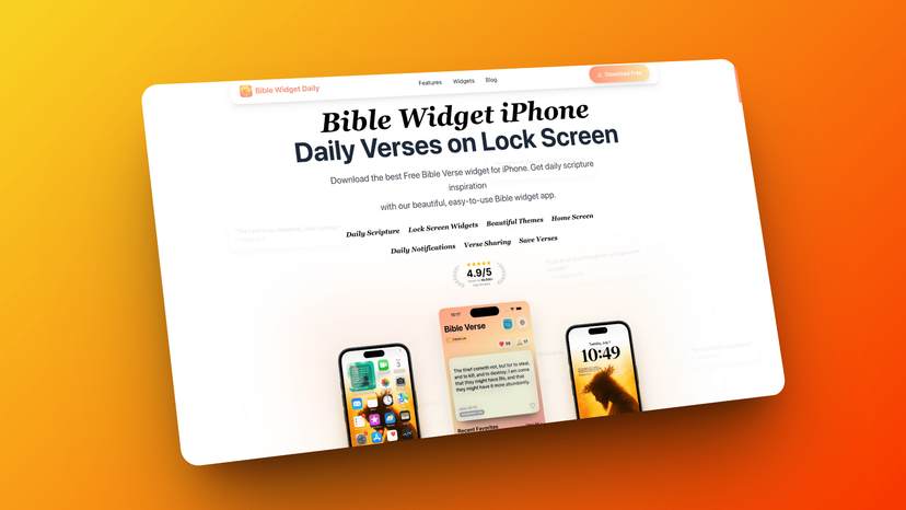 Bible Widget Daily Verse Landing Page