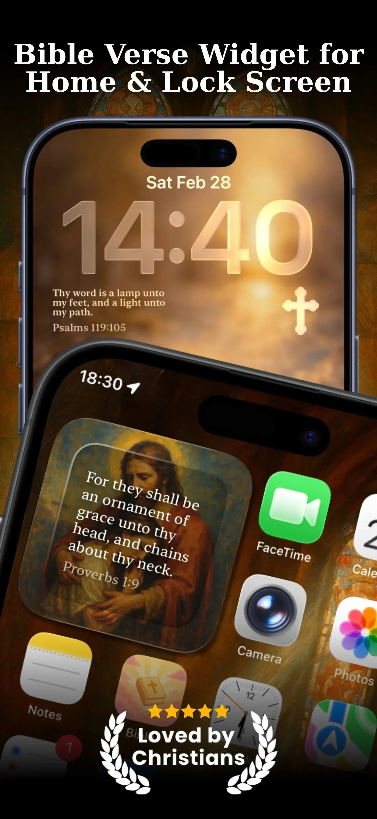 Bible Widget Verse of the Day home and lock screen widget on iPhone