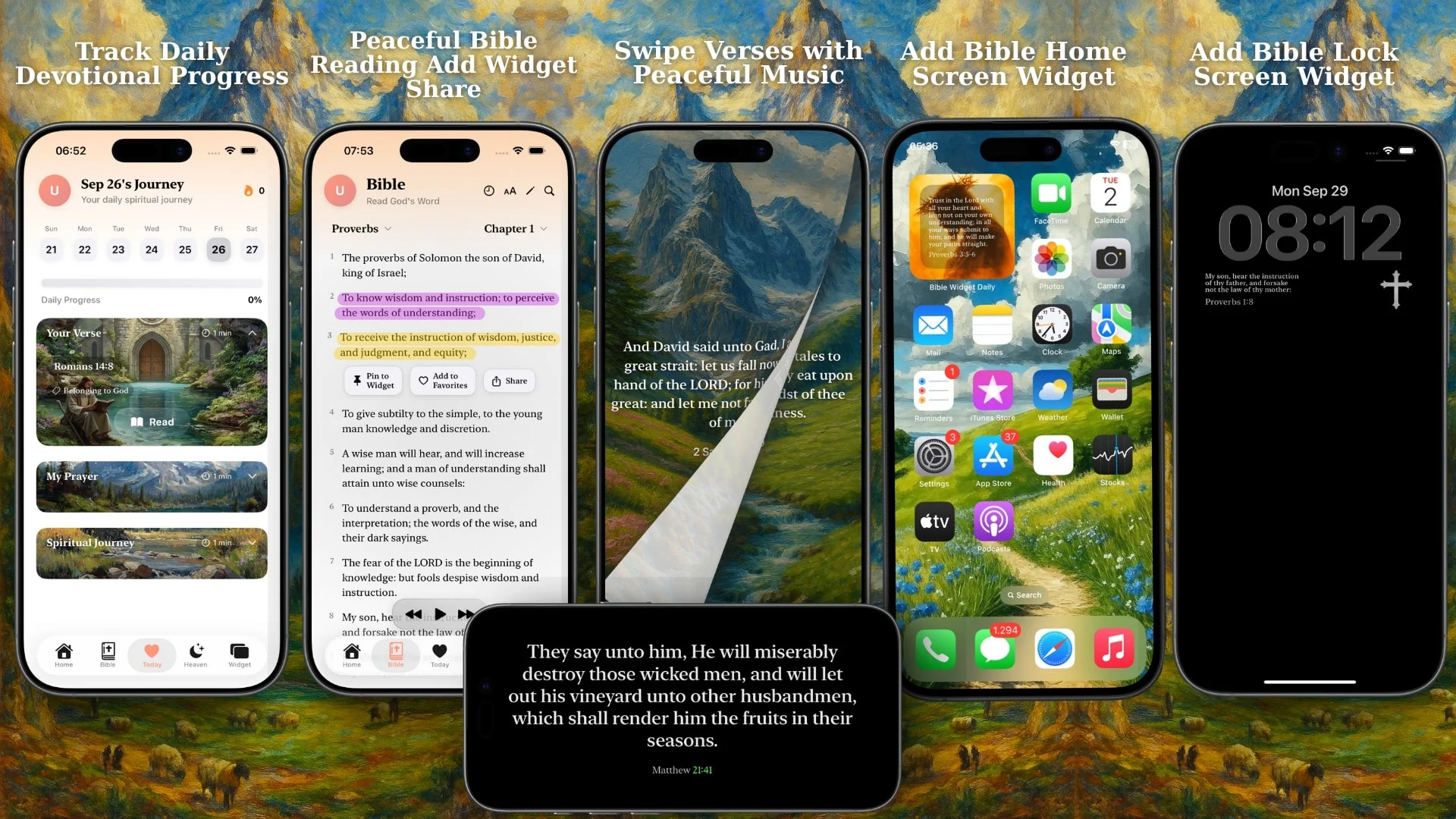 Bible Widget App Screenshots